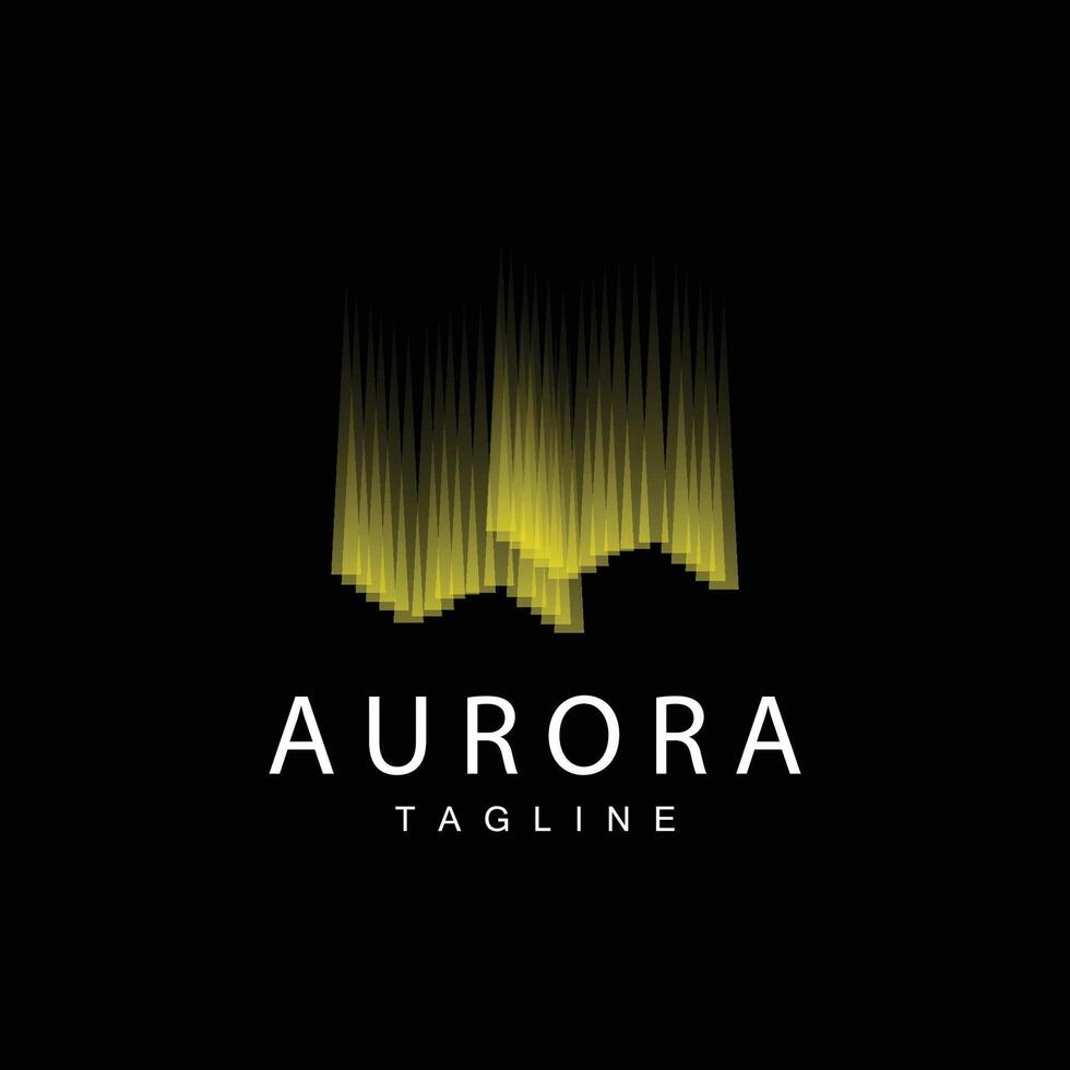 Aurora Logo, Sky Nature Landscape Design, Illustration Template vector
