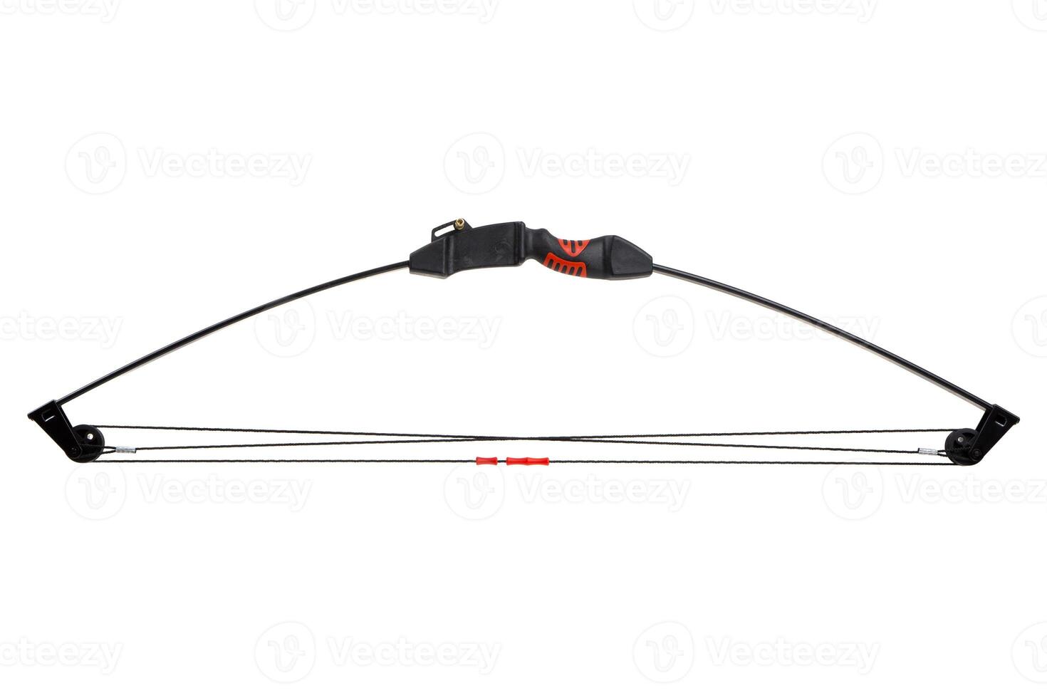 Full-length compound bow without arrow for target practice photo