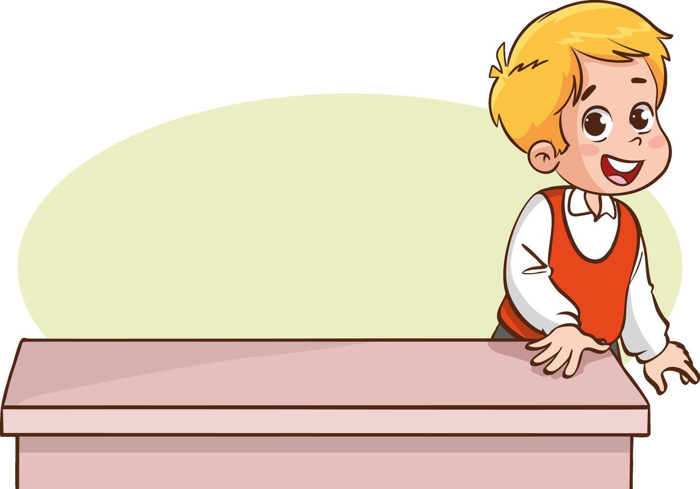 little kid measuring length using hand span illustration vector