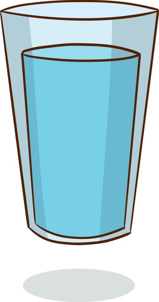 illustration of glass of water isolated on white background vector