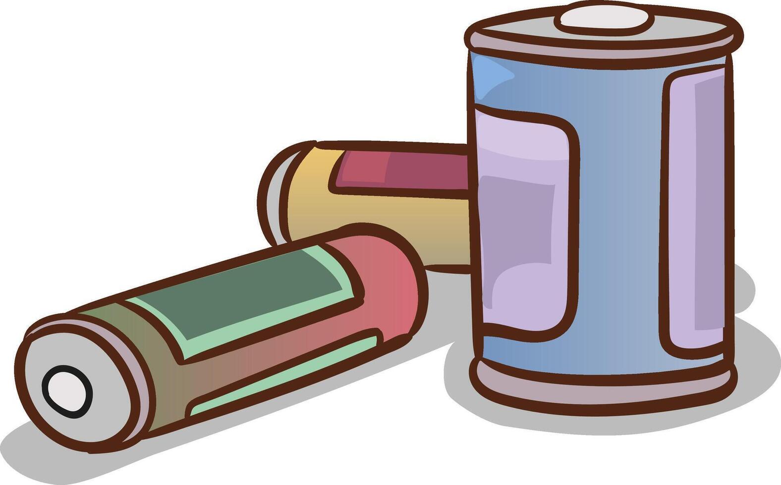Waste battery illustration on a white background vector