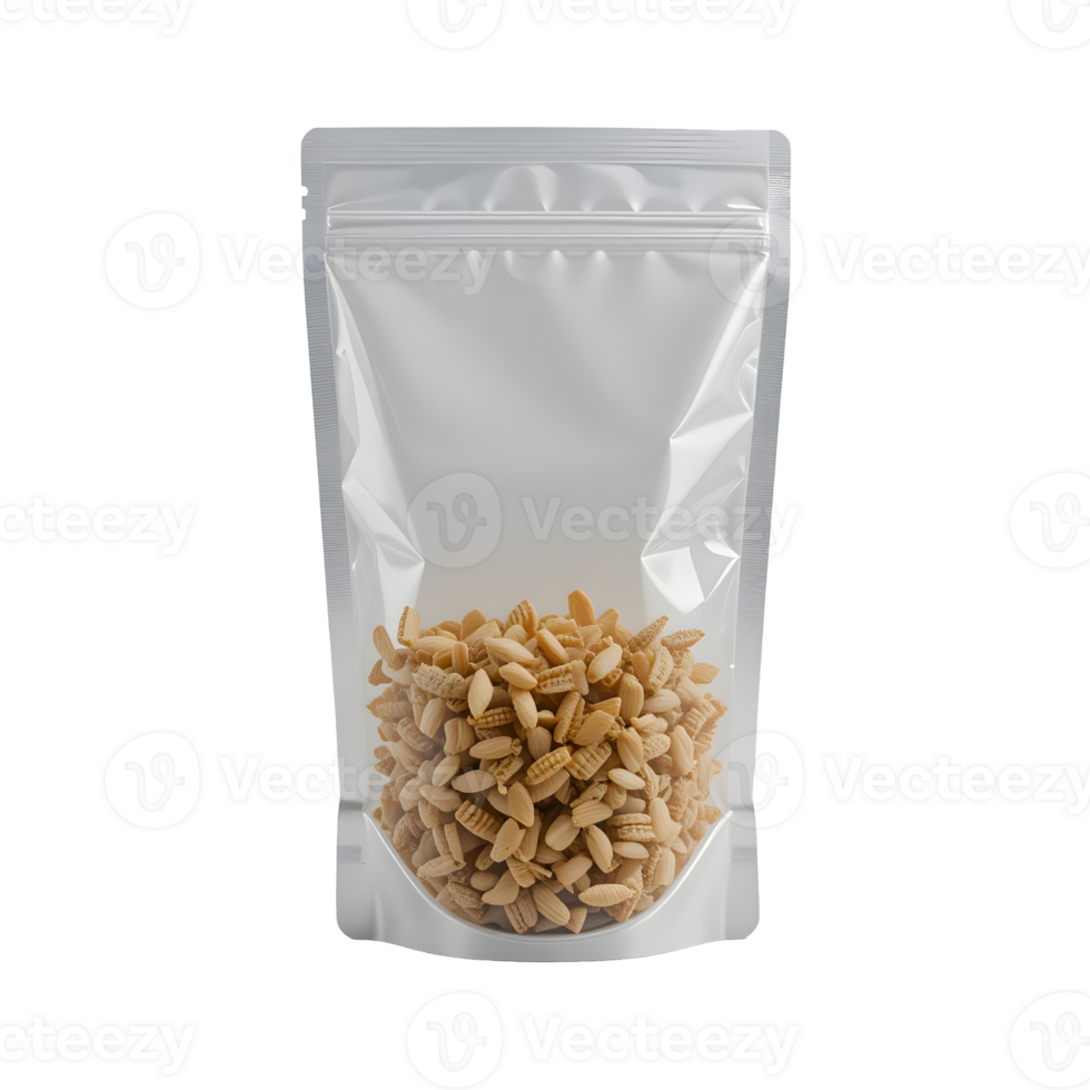 Light Brown Crispy Food in Transparent Stand Up Pouch png