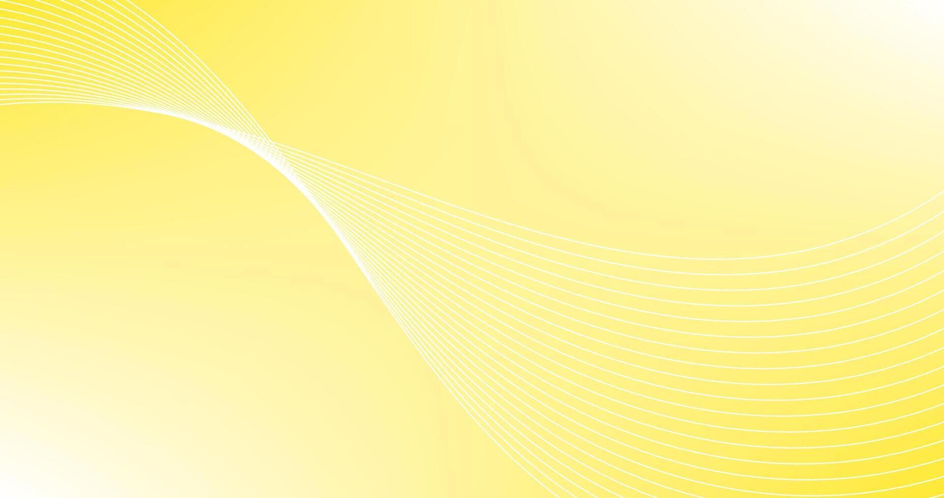 abstract yellow gradient background with white abstract lines vector