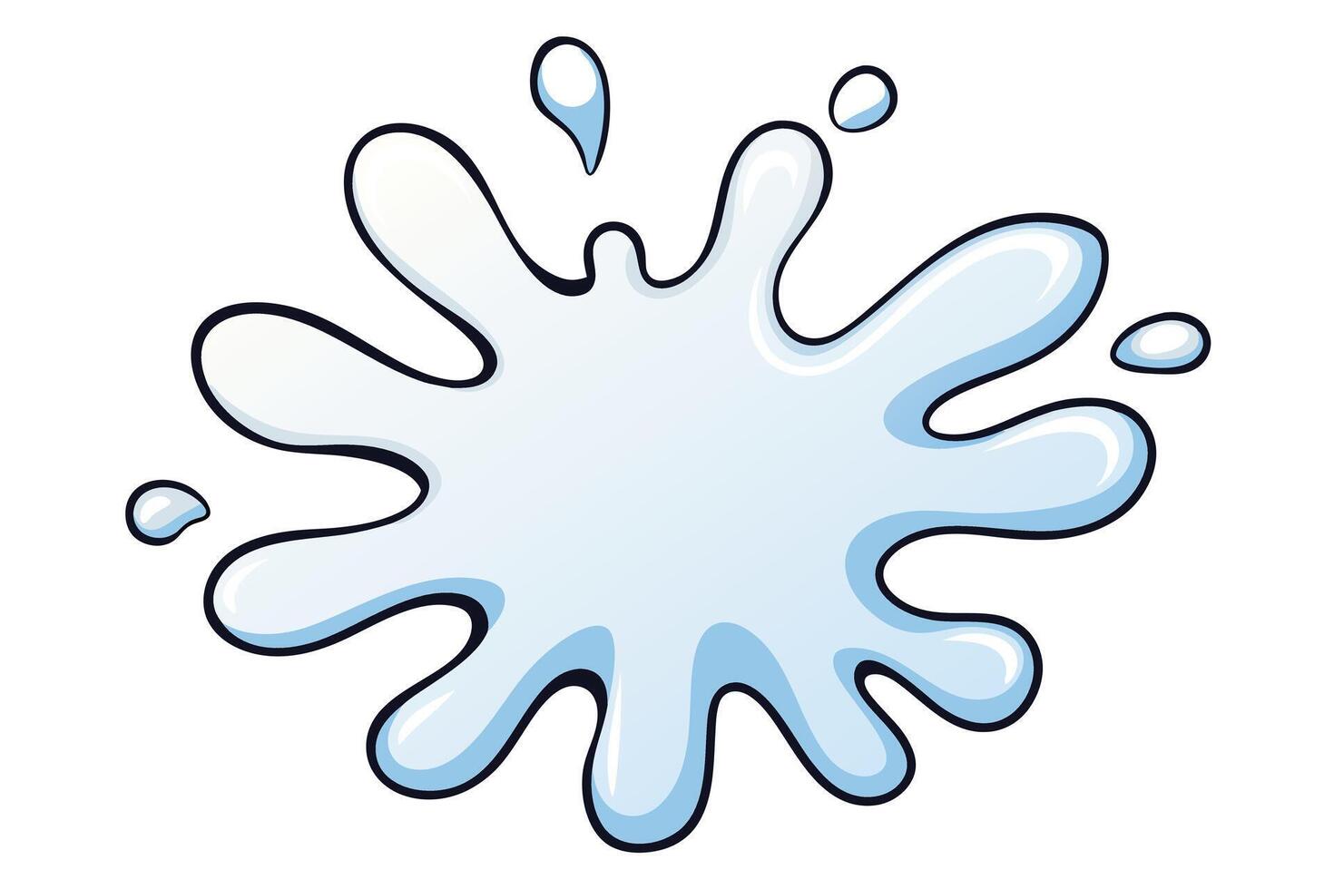 A Light Blue Water Splash Against a White Background vector