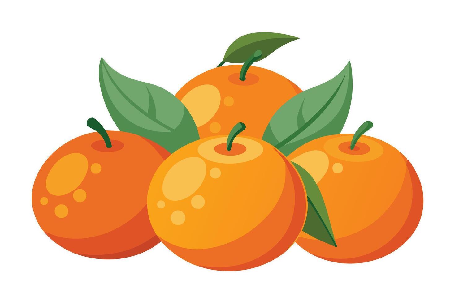 Vibrant Cluster of Fresh Mandarin Oranges vector