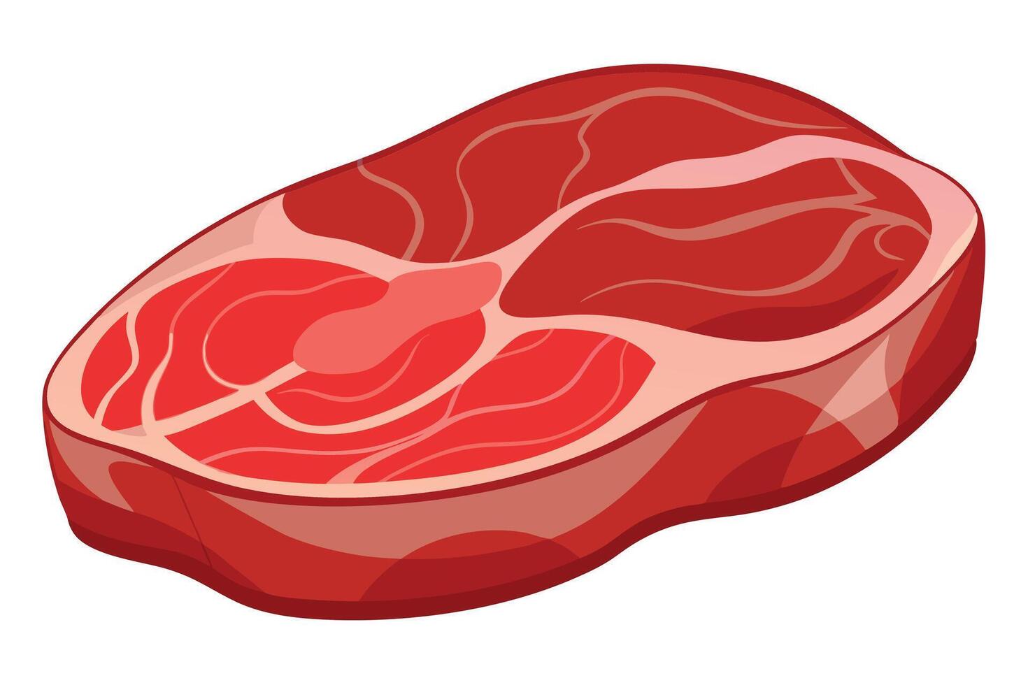 Delicious Raw Steak Slice, Perfect for Food Photography vector