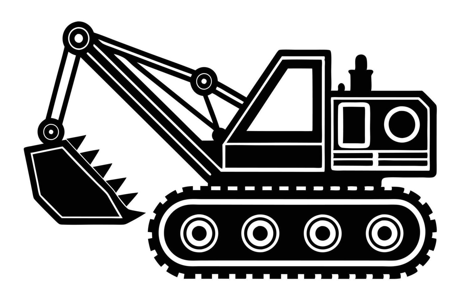 Illustration of a Specialized Earthmoving Machine vector