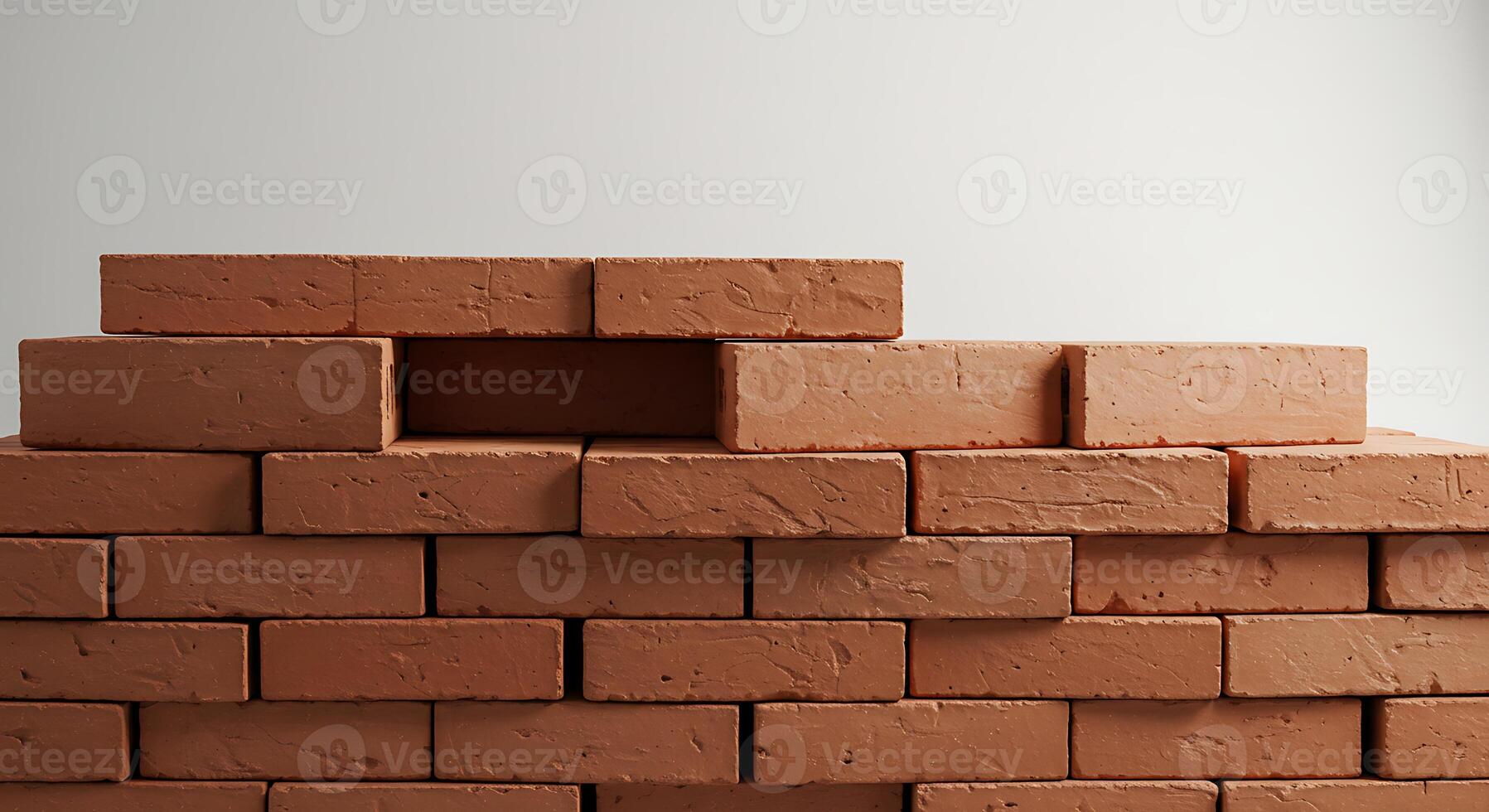Building Red Brick Wall with Opening Construction Element photo