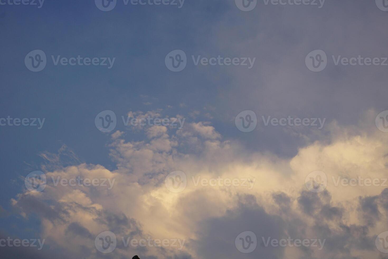Beautiful Cloud Formation in Blue Sky photo