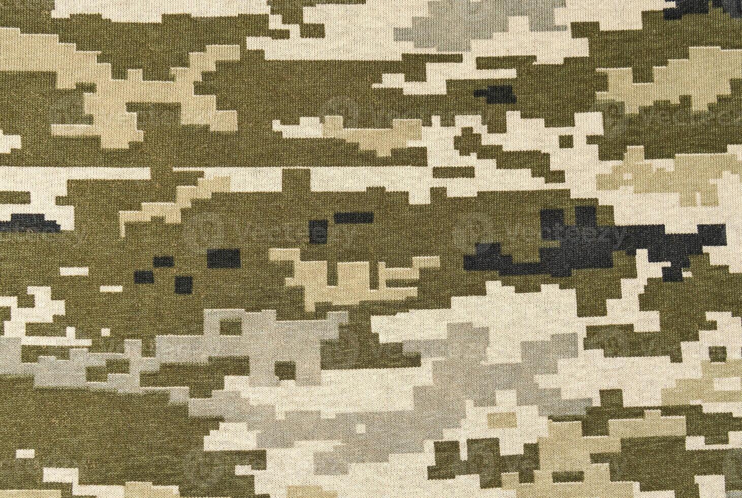 Pixel camouflage fabric background photo