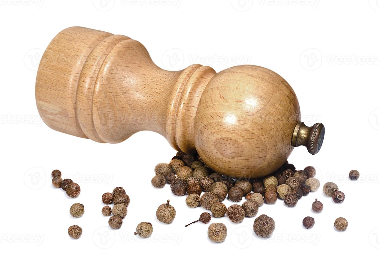 Pepper ginder and grains of allspice photo