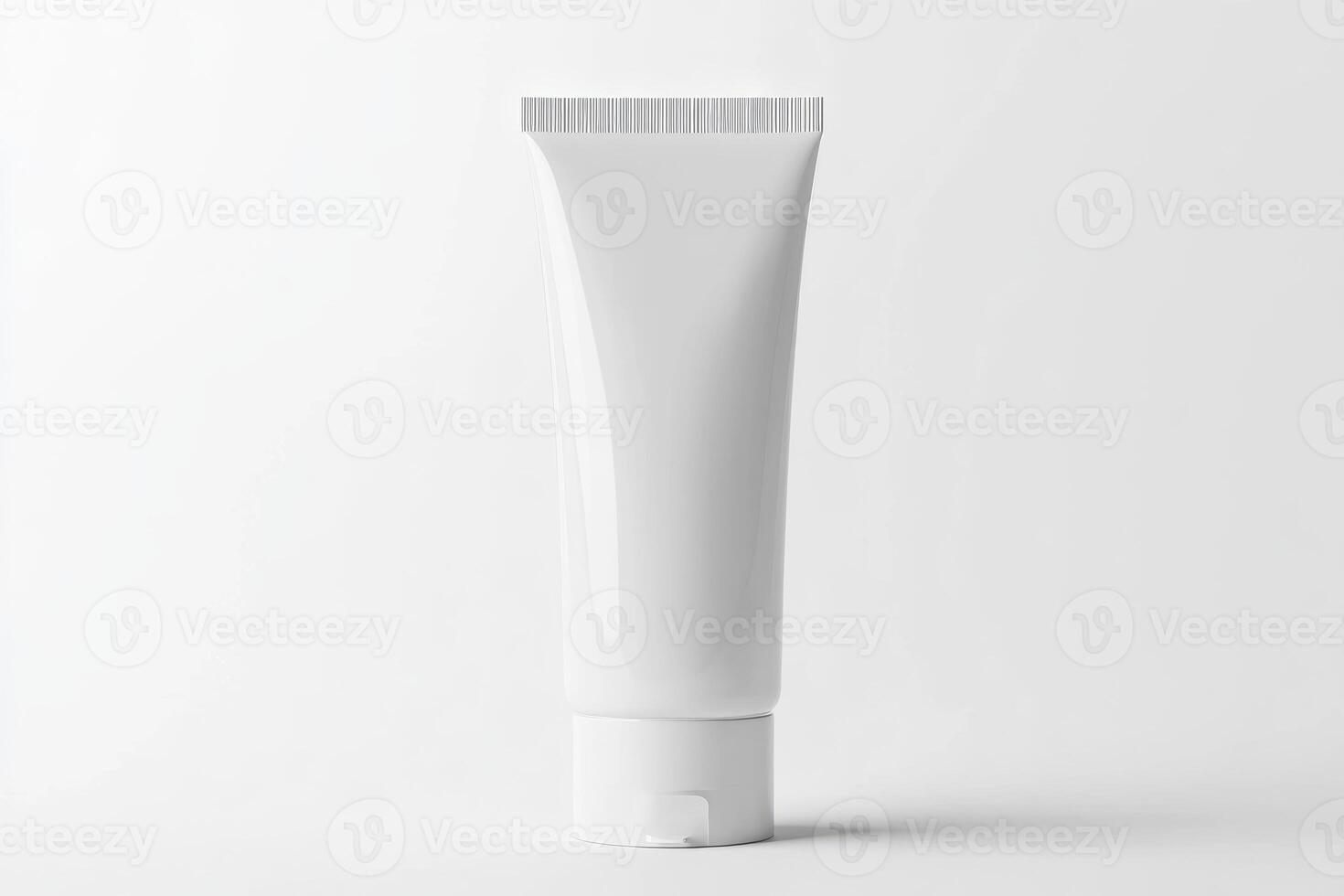 A tube of white cream on a white background photo