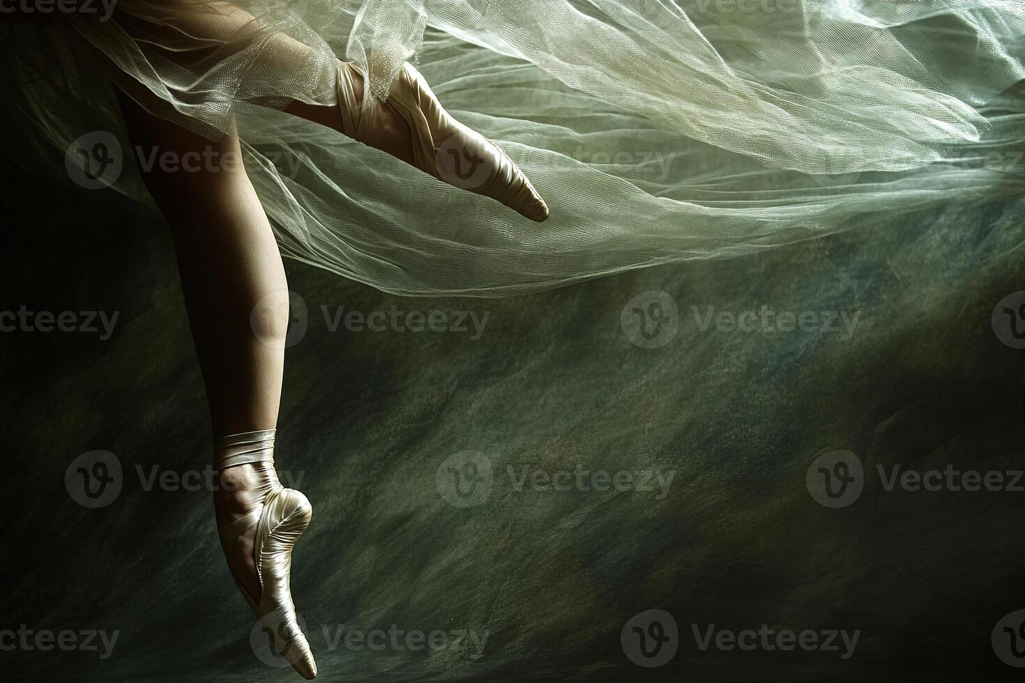 expressive close-up of dancers ankles and feet in motion, showcasing tension, grace, and control of ballet technique. delicate balance of strength and elegance photo