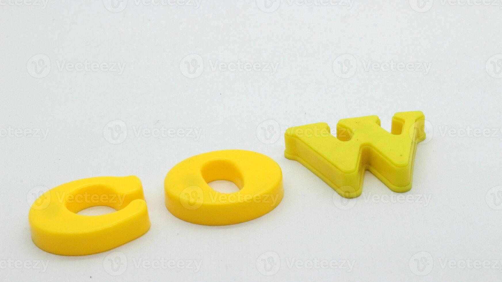 2 Alphabet letter toys for kids isolated photo