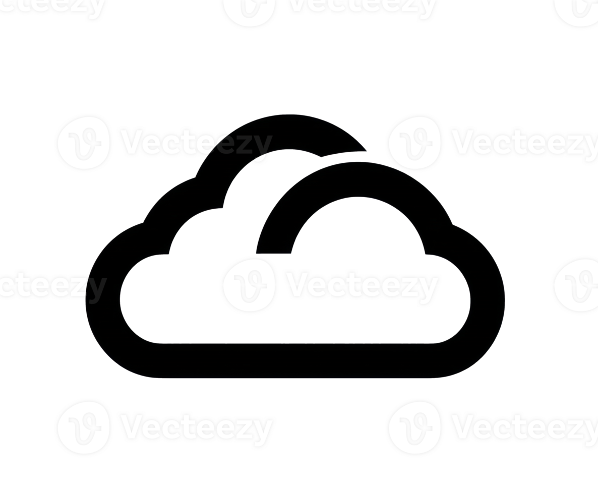 Minimalist cloud symbol for weather design and concept use png
