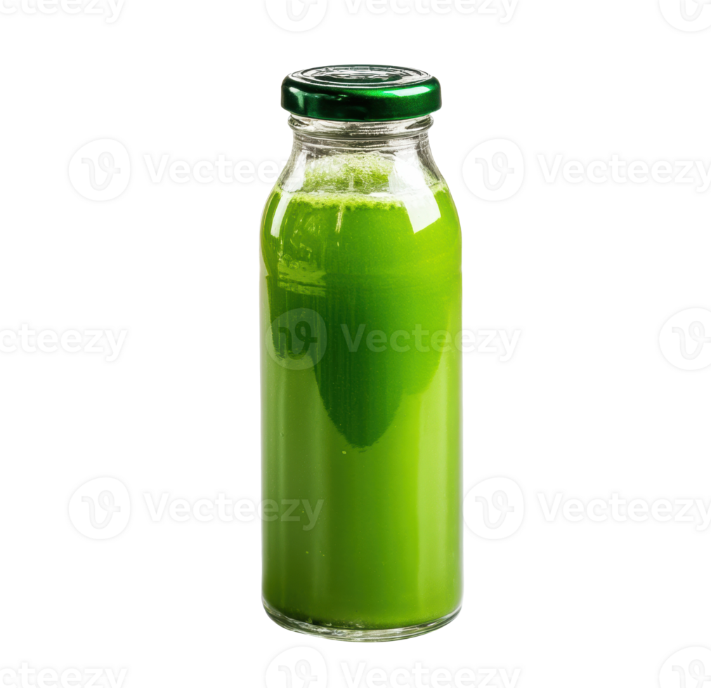Fresh green juice bottle for healthy lifestyle and nutrition png