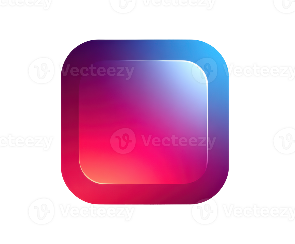 Colorful gradient square logo design for modern branding png