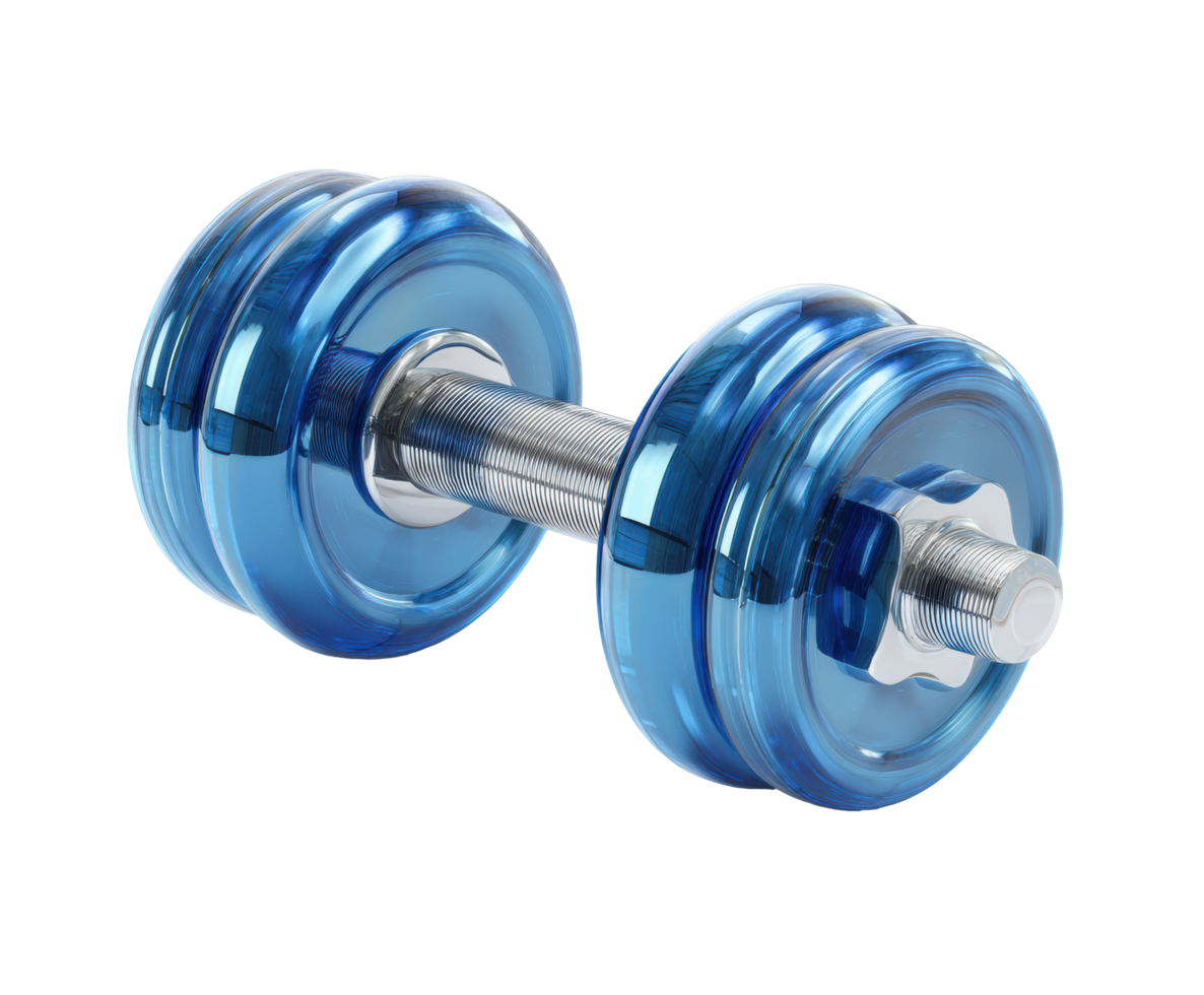 Elegant blue dumbbell for fitness and exercise routines png