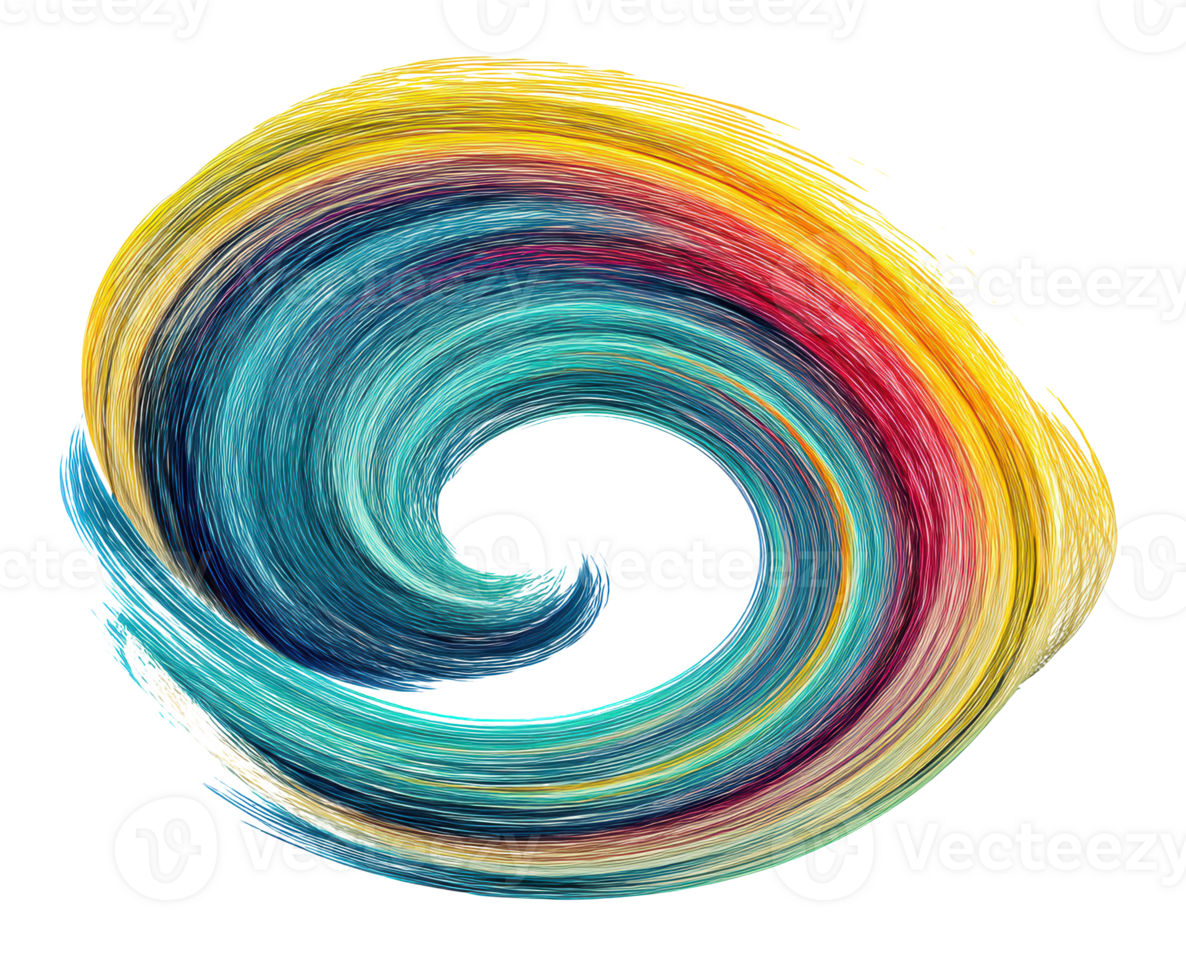 Colorful swirling design for modern art applications and decor png