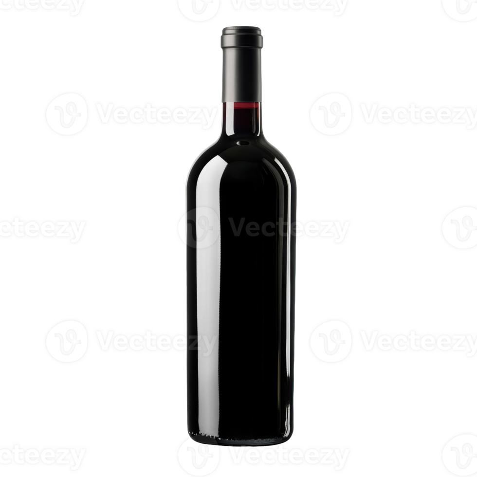 Elegant red wine bottle for dining and celebration experiences png