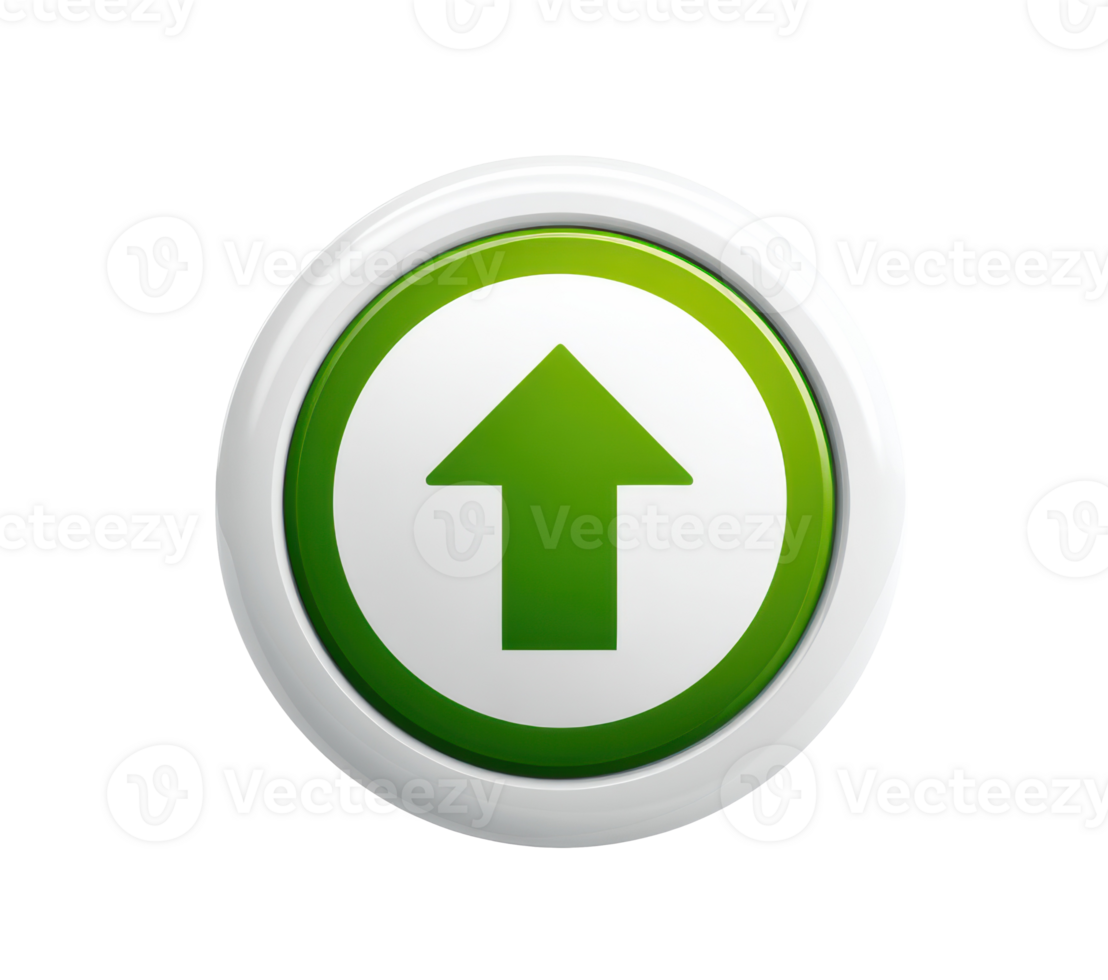 verde volta botão com para cima seta símbolo para do utilizador interface png