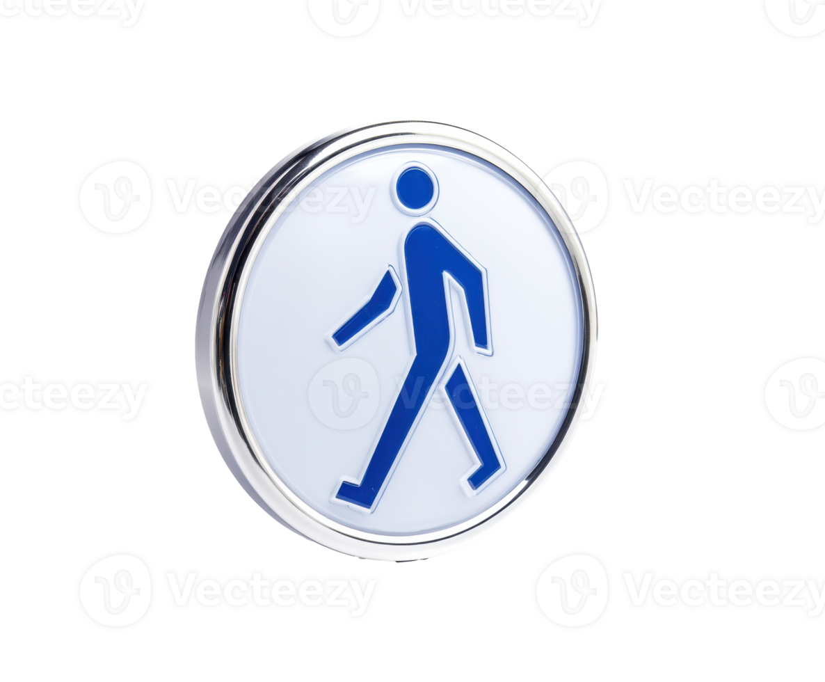 Icon of walking person symbol for pedestrian safety awareness png