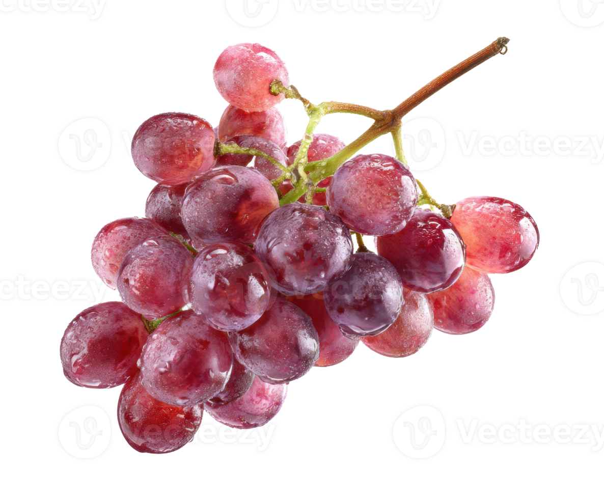 Fresh red grapes on vine for healthy snacks and recipes png