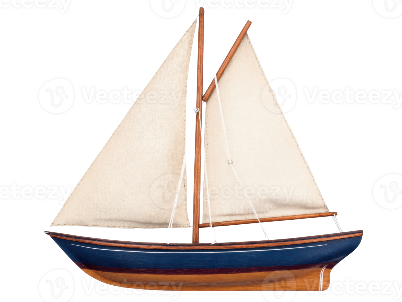 Classic sailing boat model for decoration and nautical themes png