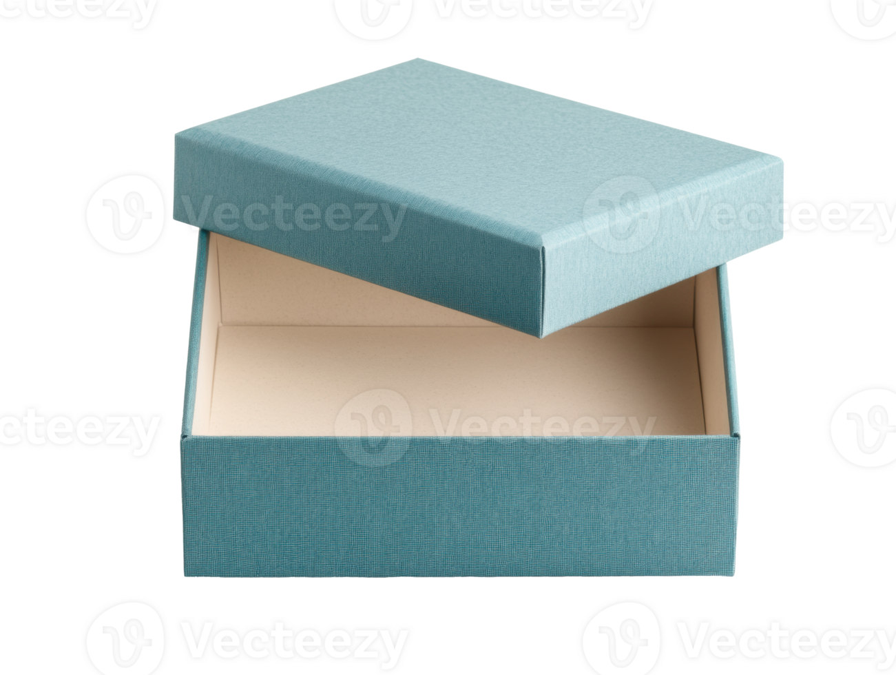 Elegant turquoise gift box with a soft interior for special occasions png