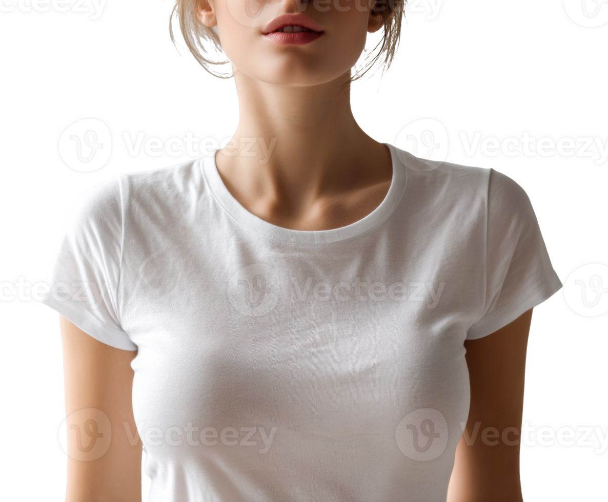 Stylish casual wear concept with a plain white t-shirt for design png