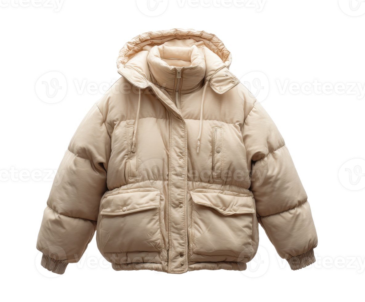 Cozy winter jacket for warmth and style in chilly weather png
