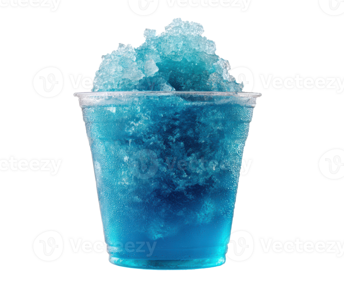 Refreshing blue snow cone for summer treats and celebrations png