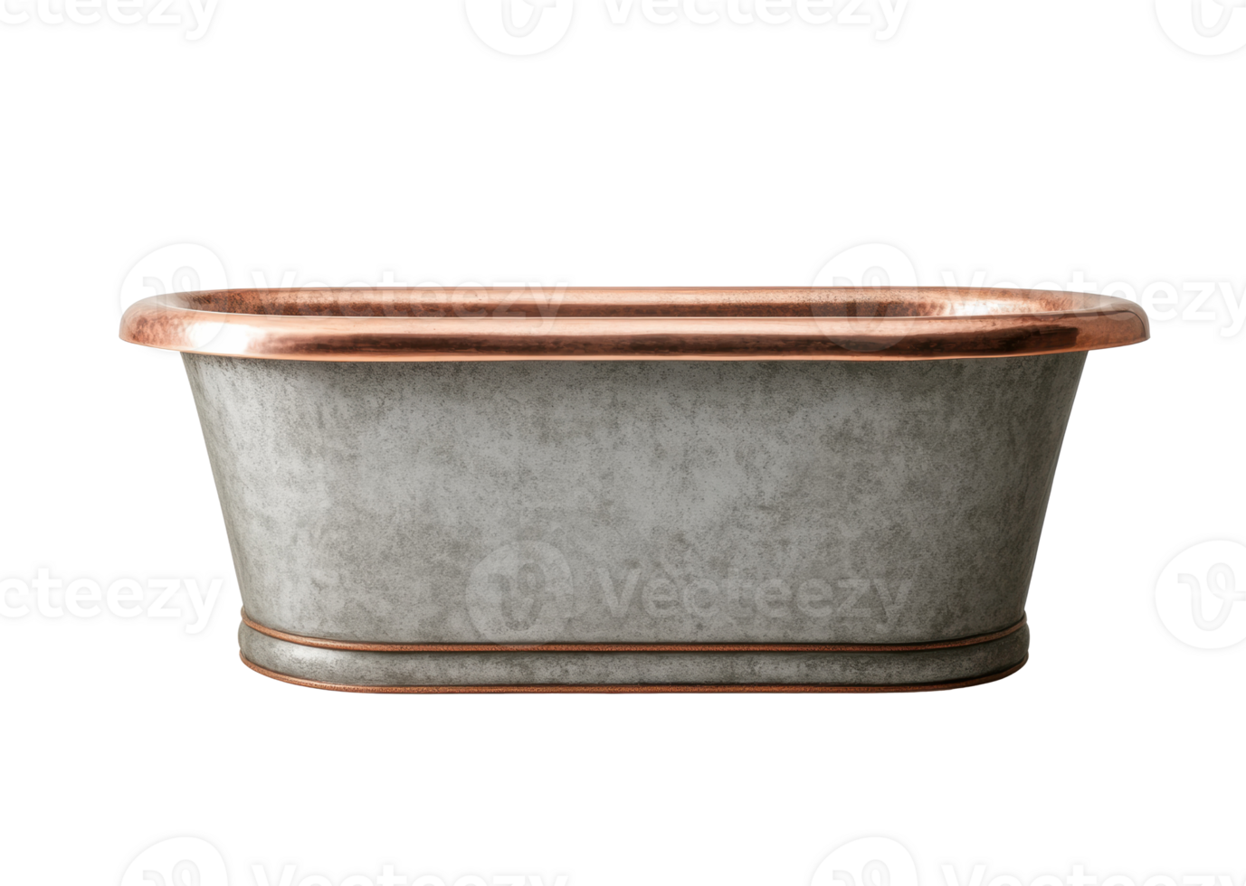 Elegant metal bathtub design for luxurious bathroom decor png