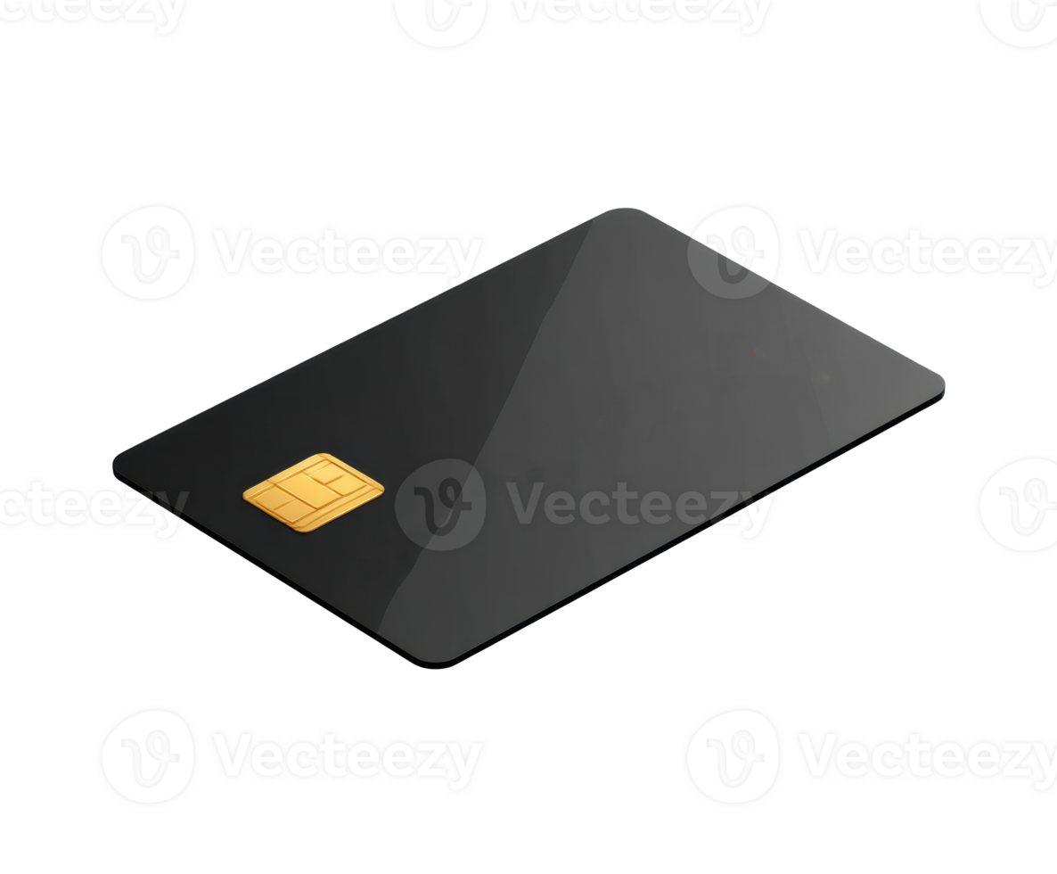 Black SIM card on a sleek surface for mobile connectivity png