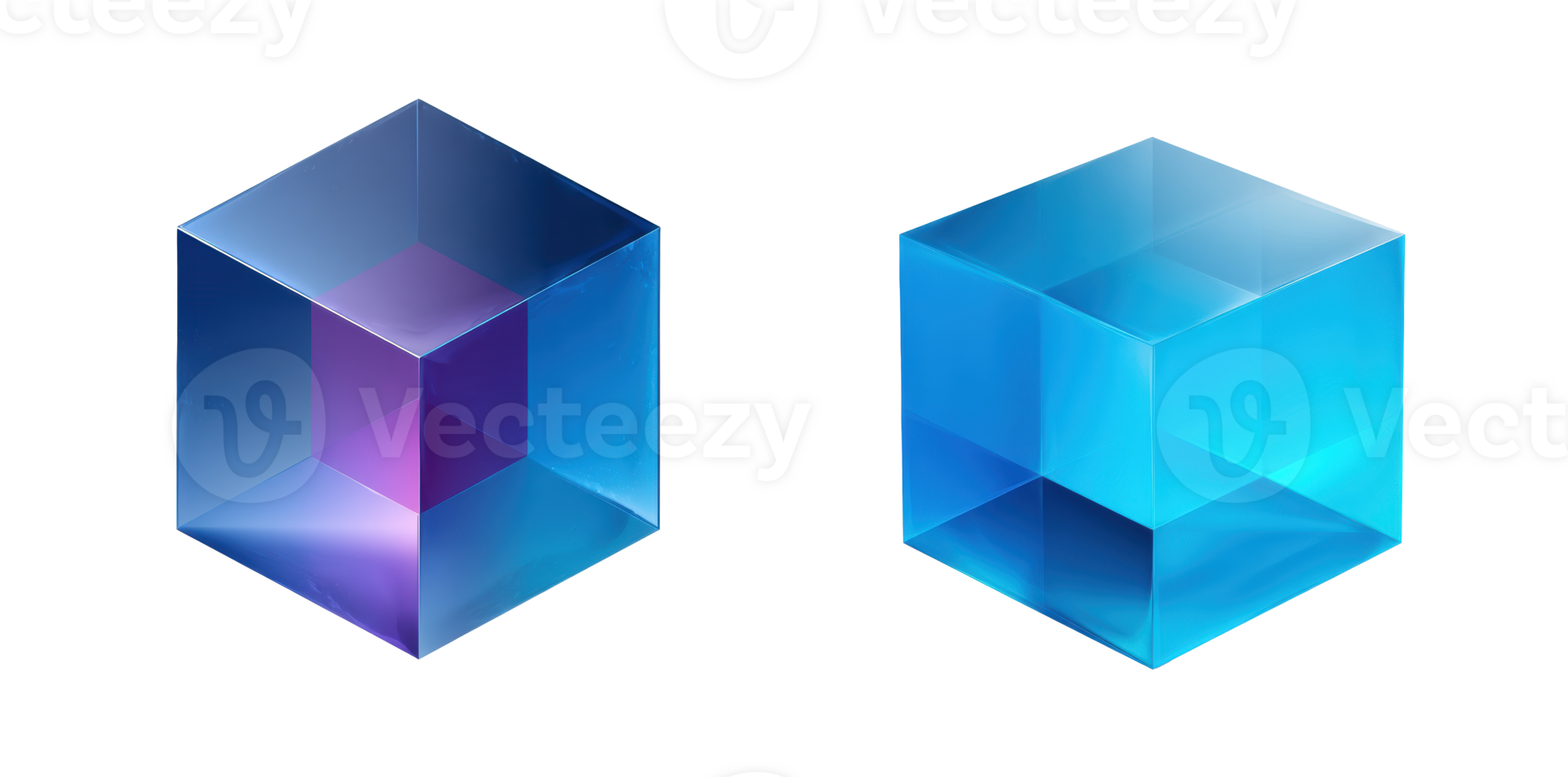 Translucent blue geometric shapes for creative designs png