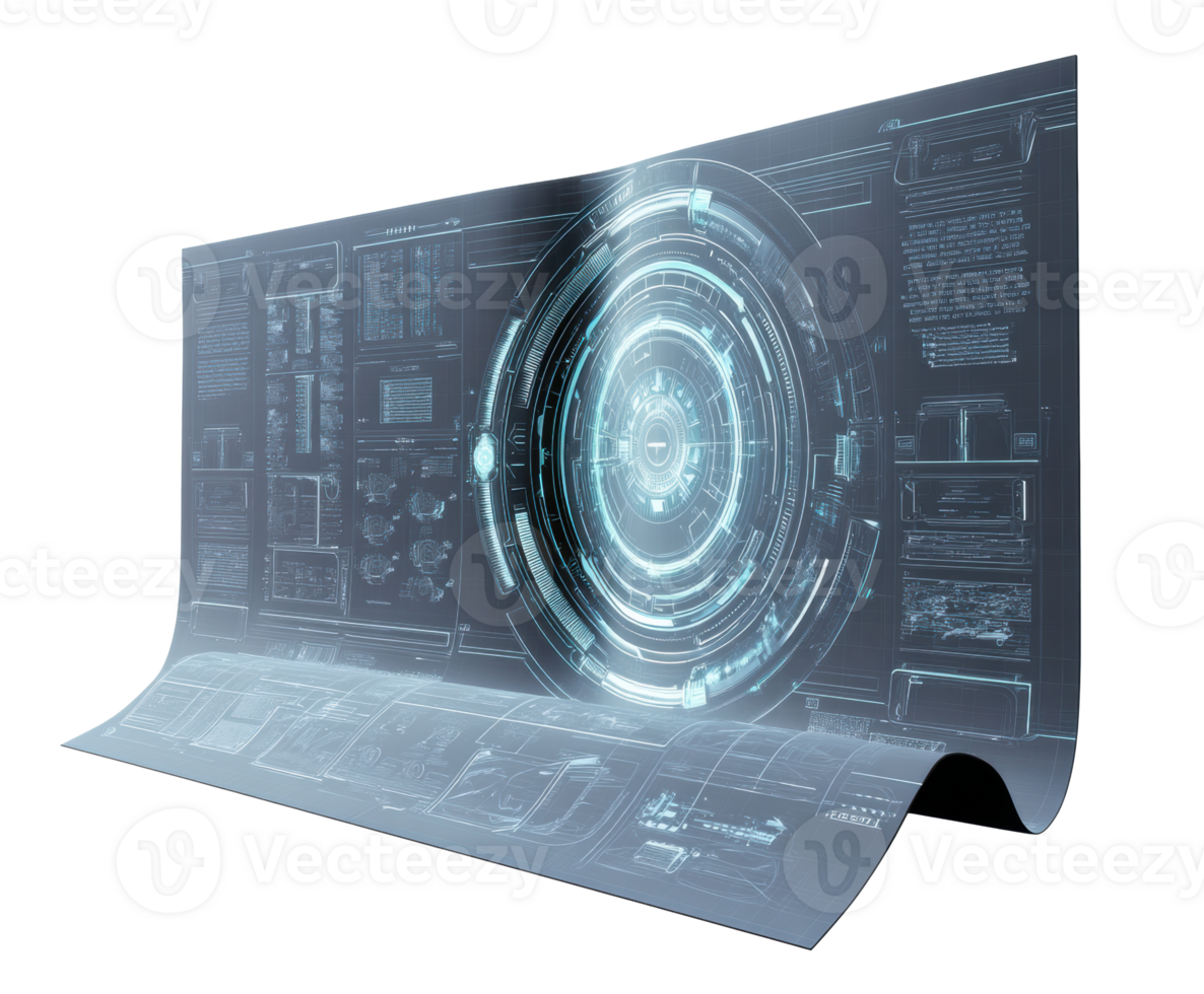 Futuristic display technology for data visualization and interaction png