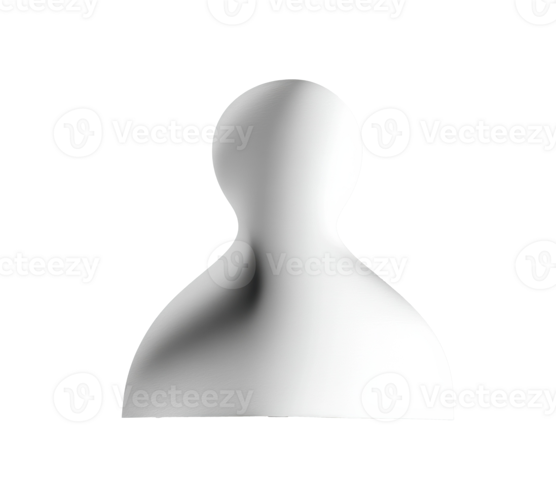 Abstract silhouette sculpture for modern art use and decoration png
