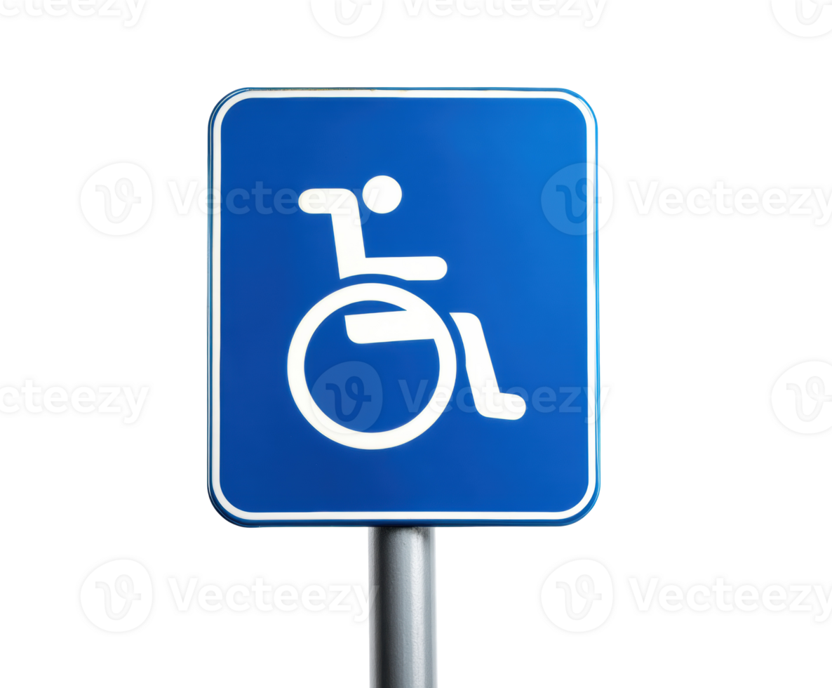 Accessibility sign for people with mobility challenges png
