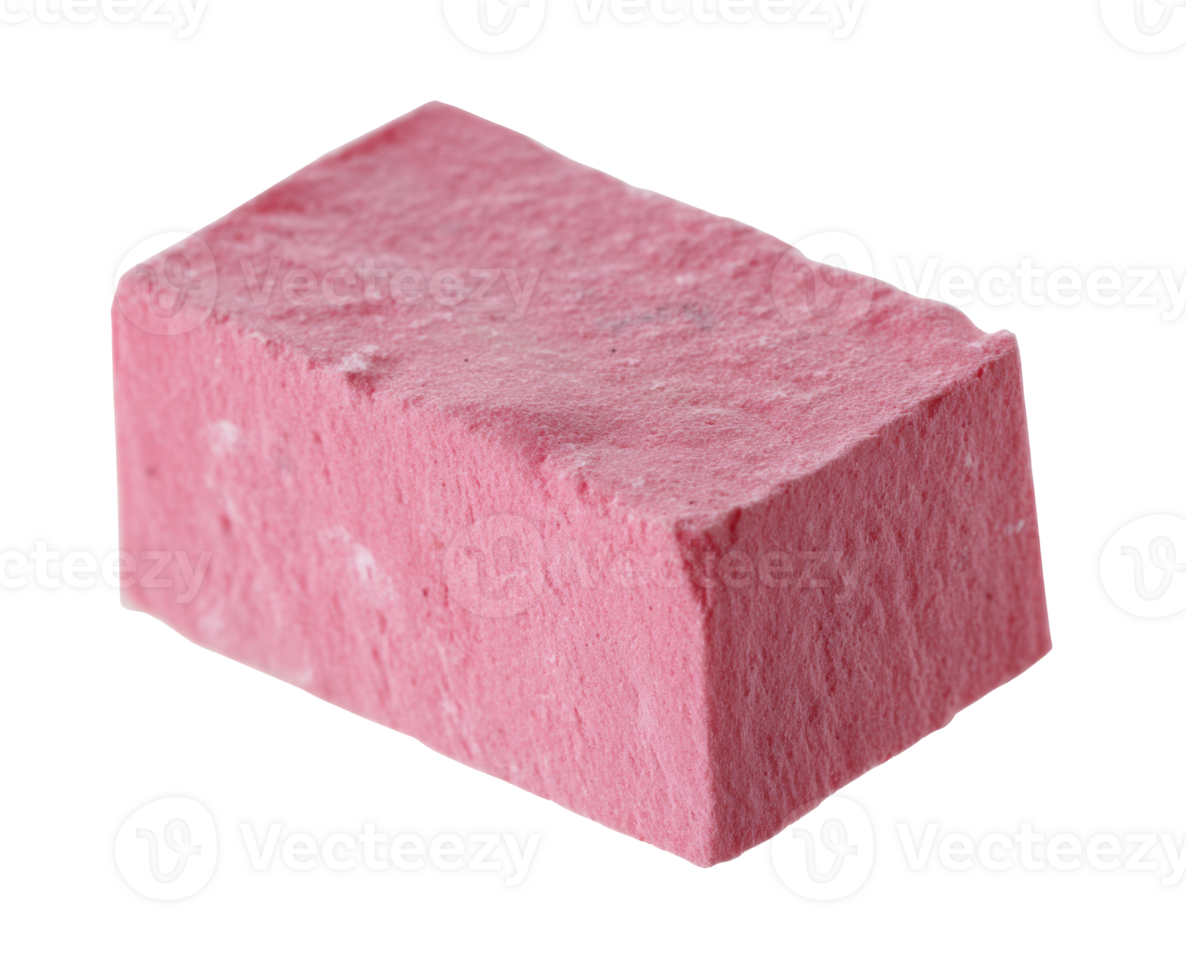 Sweet pink marshmallow block for desserts and snacks png