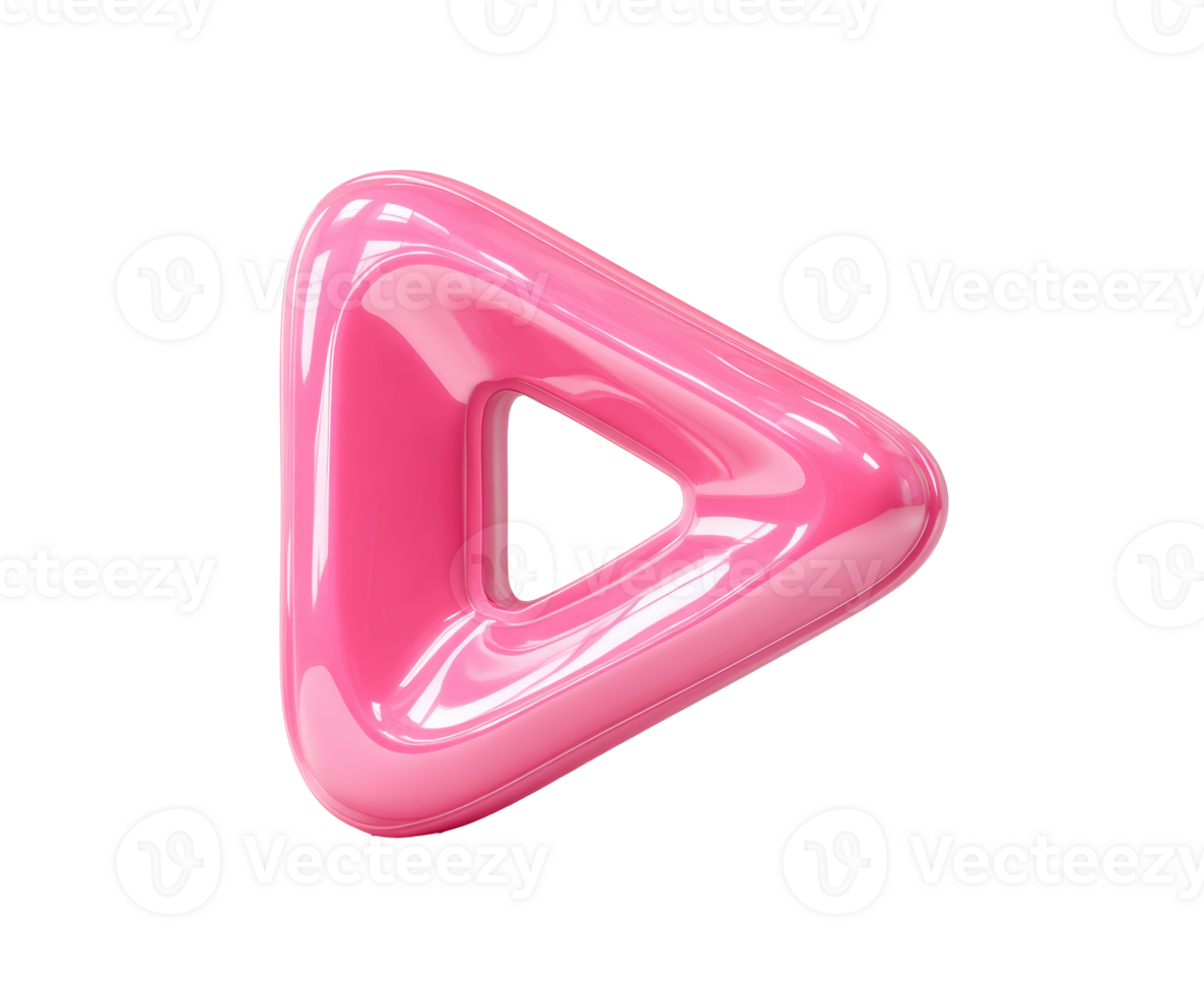 Creative pink triangular shape for playful designs and branding png