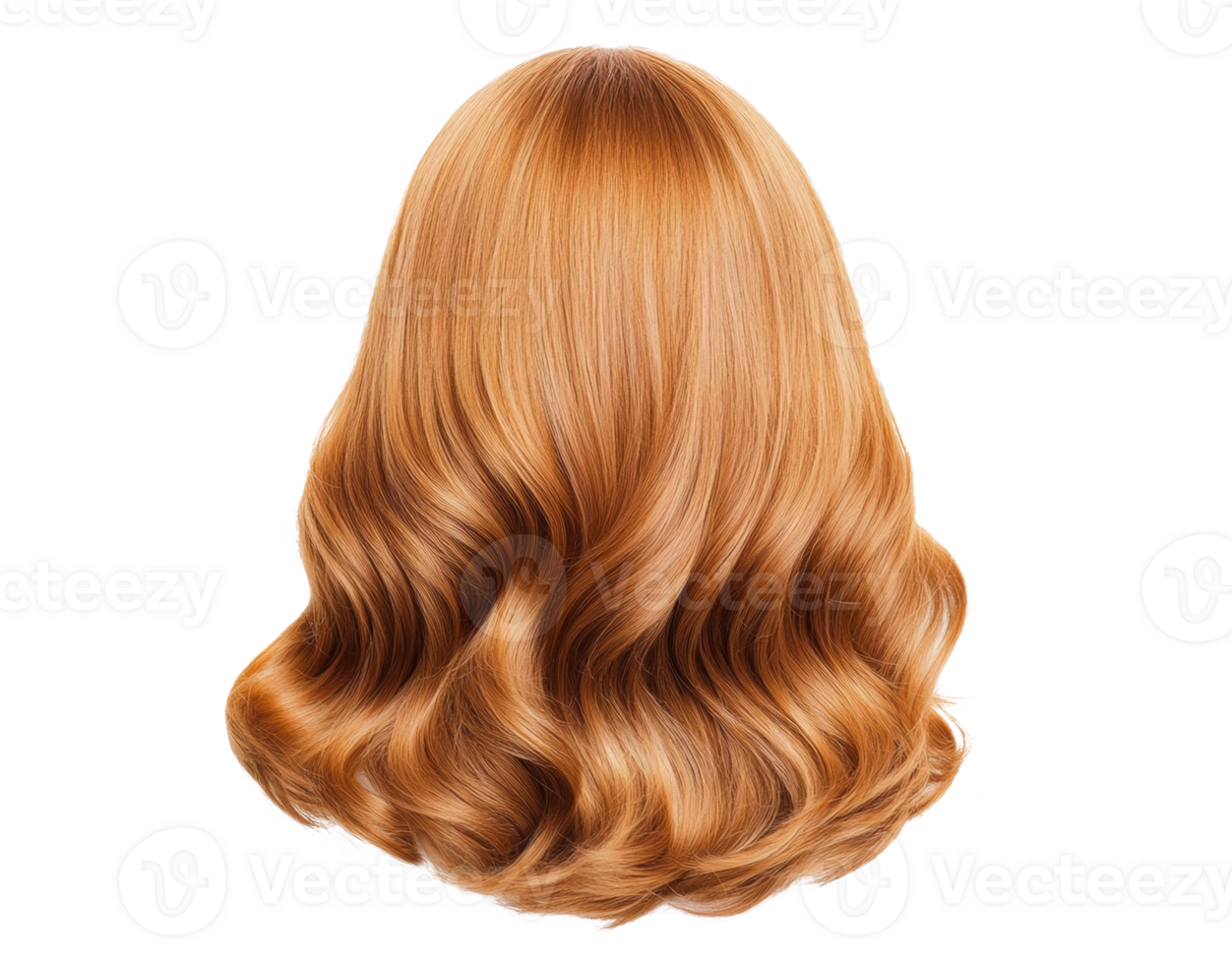 Beautiful long wavy auburn hair for styling inspiration and design png