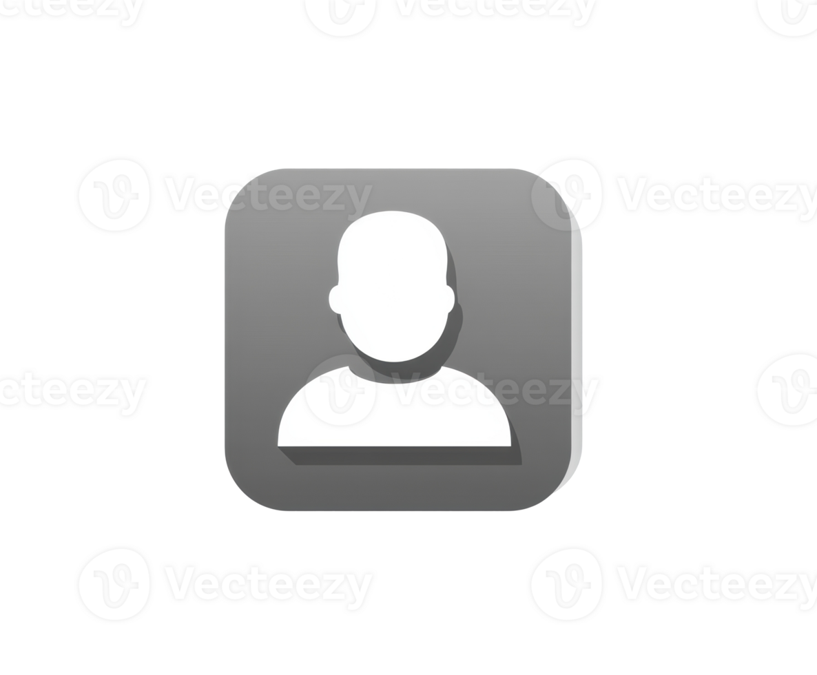 Simple user profile icon for digital applications and web design png