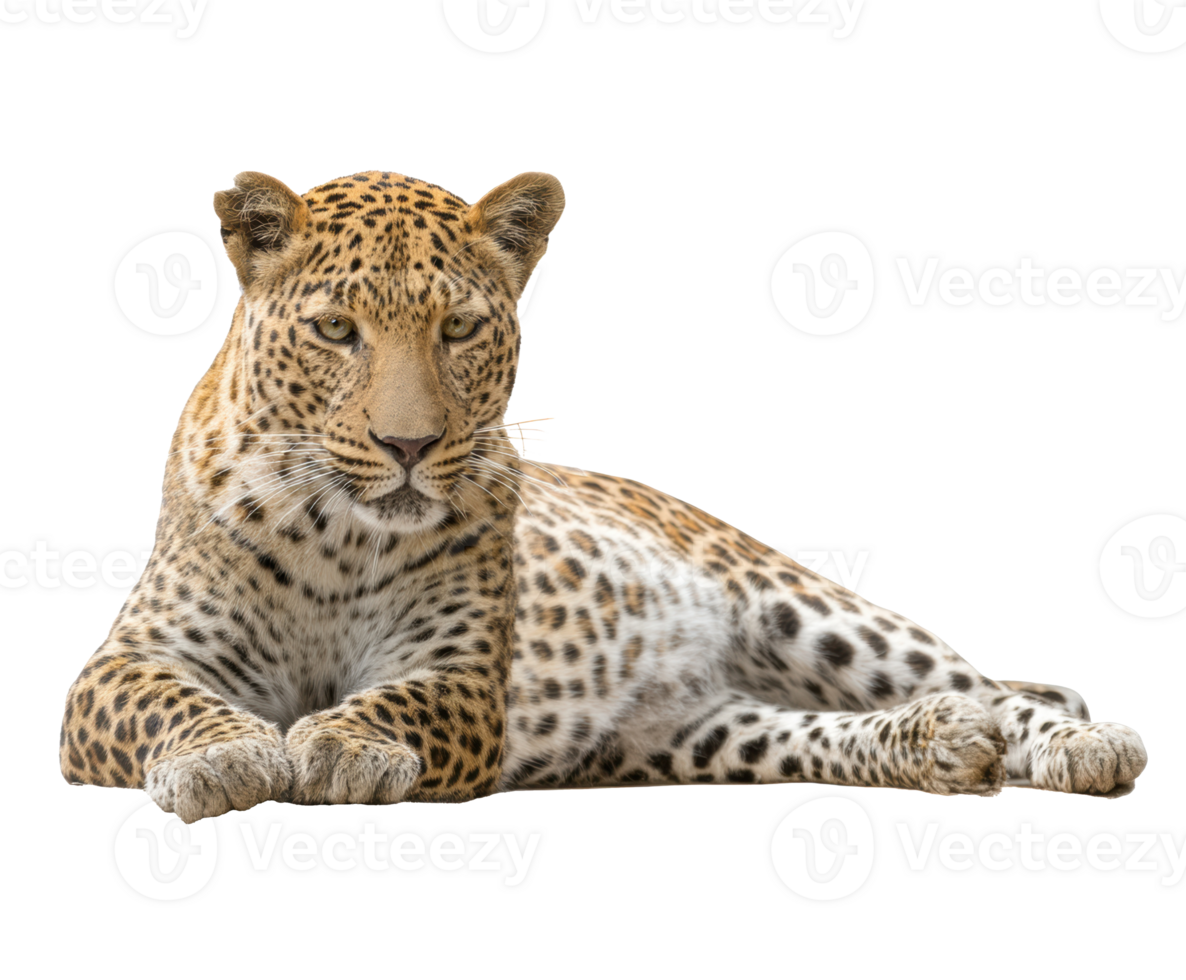 Leopard resting in its natural habitat for wildlife lovers png