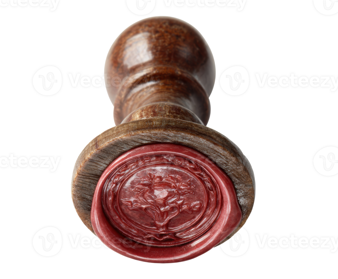 Artistic wax seal stamp symbolizing tradition and quality png