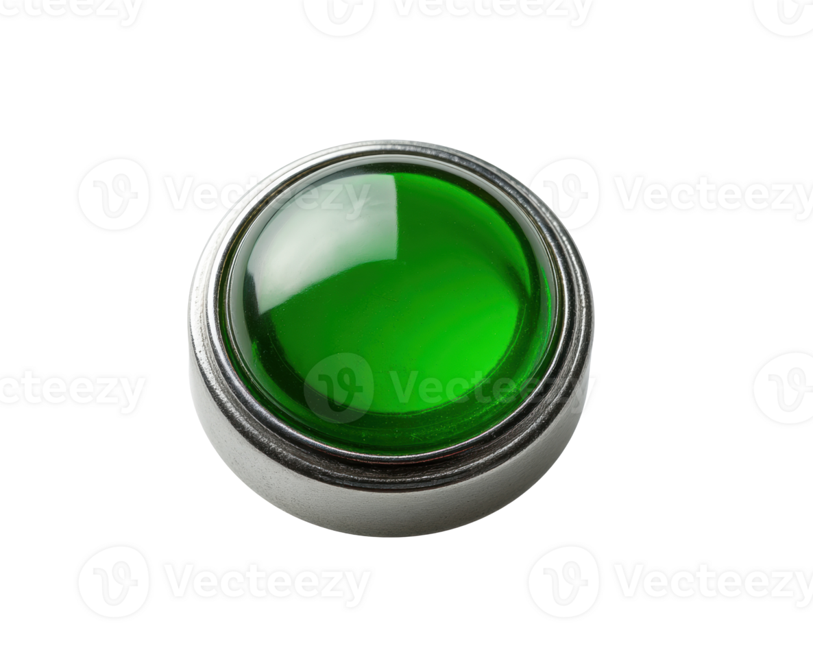 Green button for applications in design, technology and interfaces png