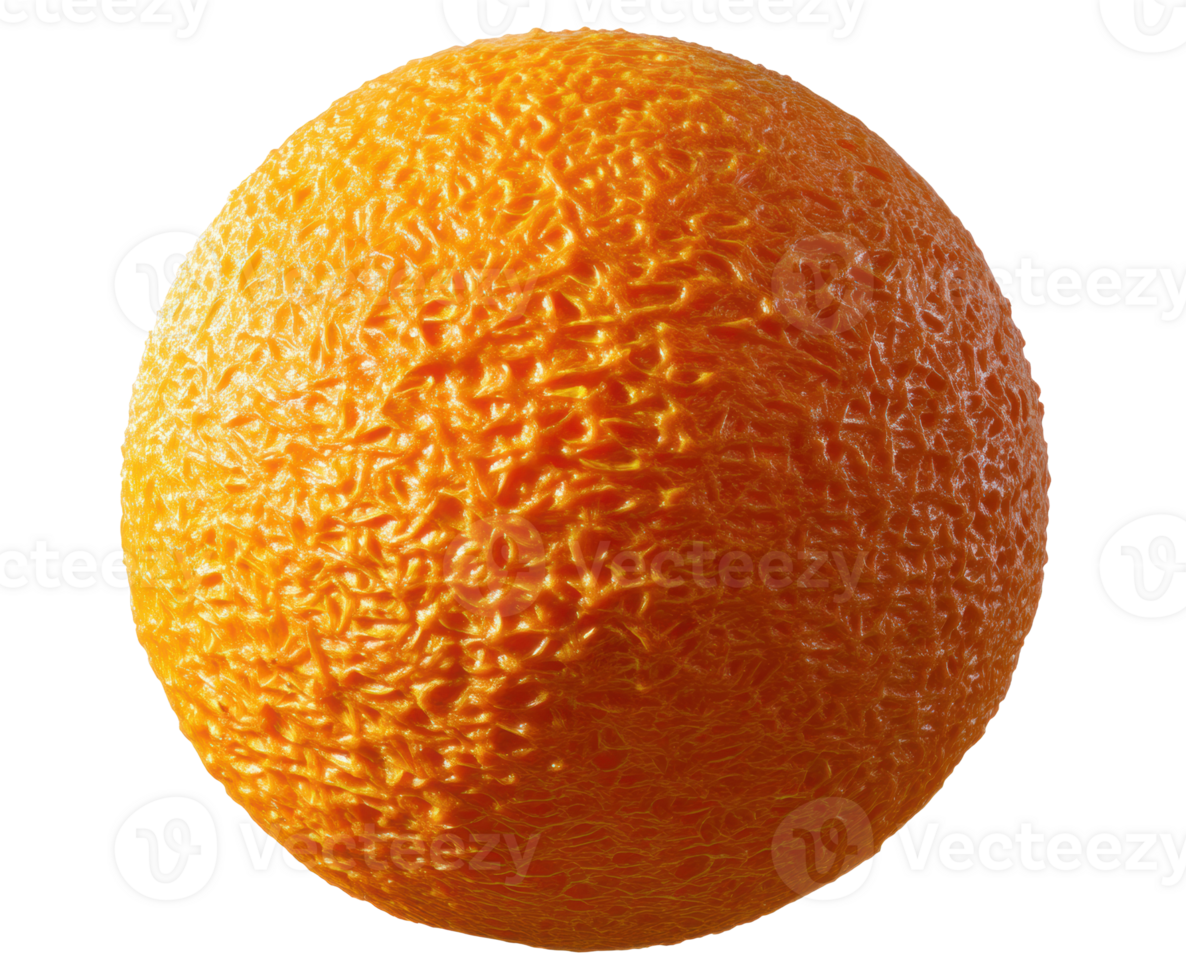 Fresh orange globe with textured skin for culinary design png