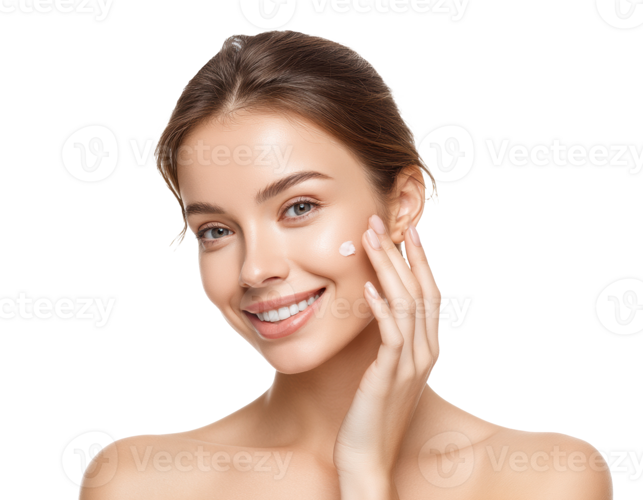 Smooth skin care routine with moisturizer for healthy glow png