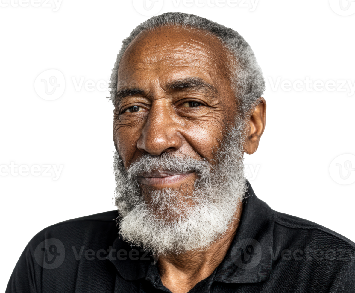 Older gentleman with a distinguished beard and warm smile png