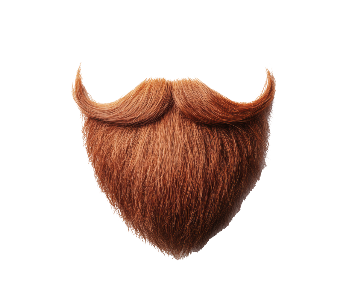 Unique red beard design for creative projects or social media png
