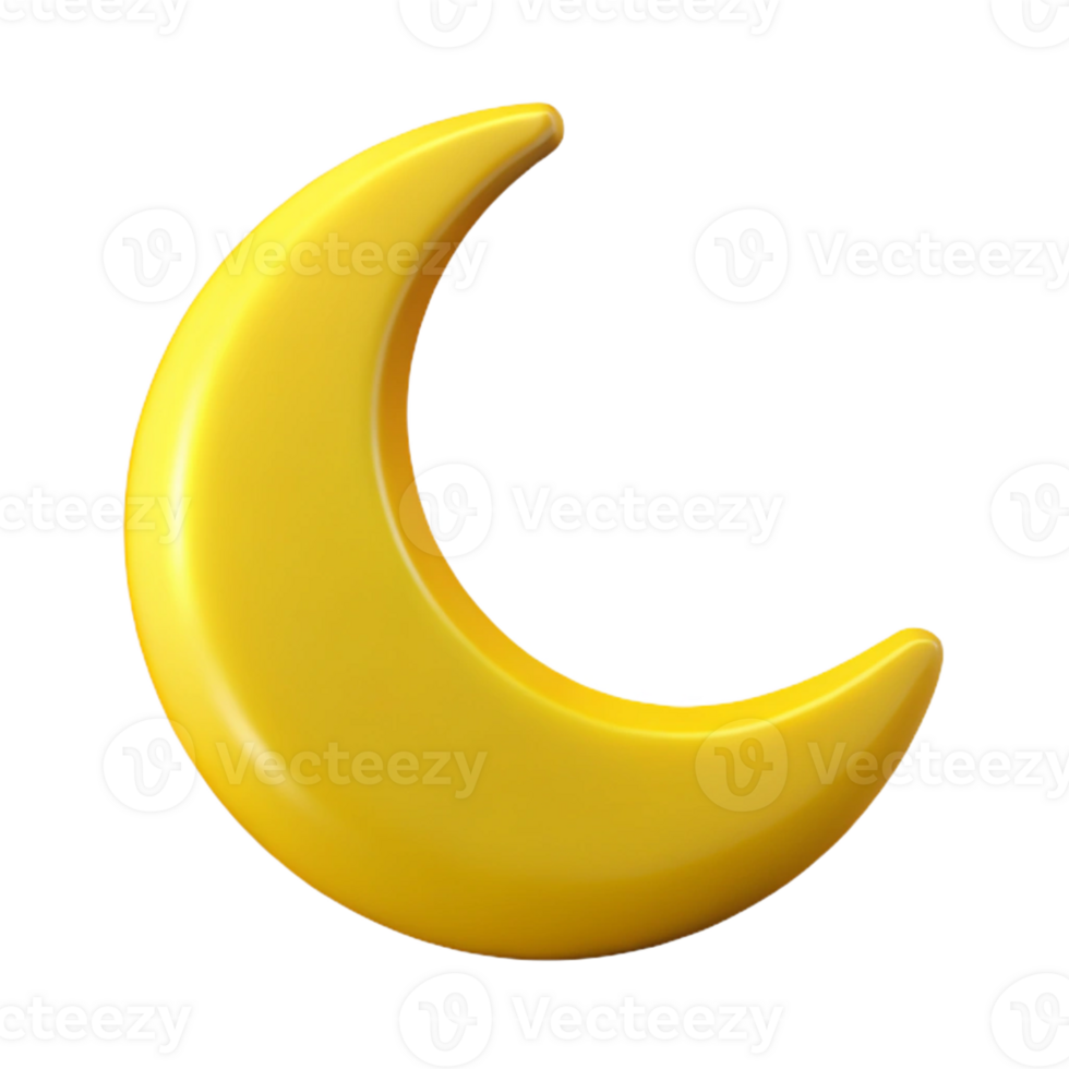 radiant mysterious retro Clean lines crescent moon icon, flat yellow color, minimal design with Scalable Design. top-tier png